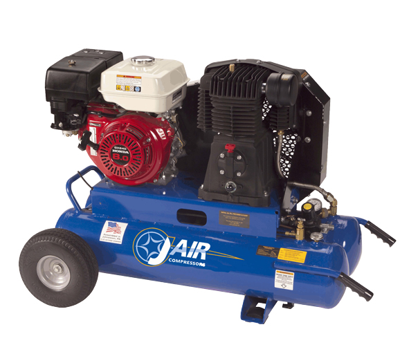 two wheel portable gas powered air compressor